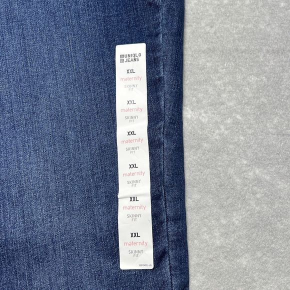Uniqlo Dark Wash Maternity Extra Stretch Skinny Jeans Size XXL NWT - Picture 4 of 11